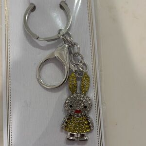 Bling bunny keychain